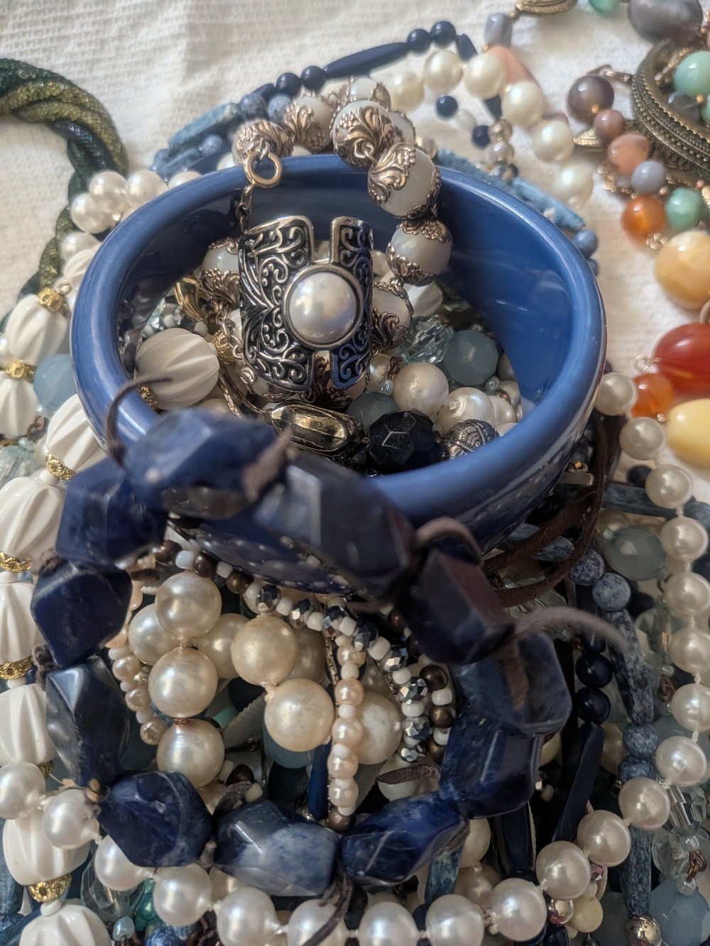 Boutique & Vintage Style Multi-Strand Statement Jewelry Bundle with Tocara Ring